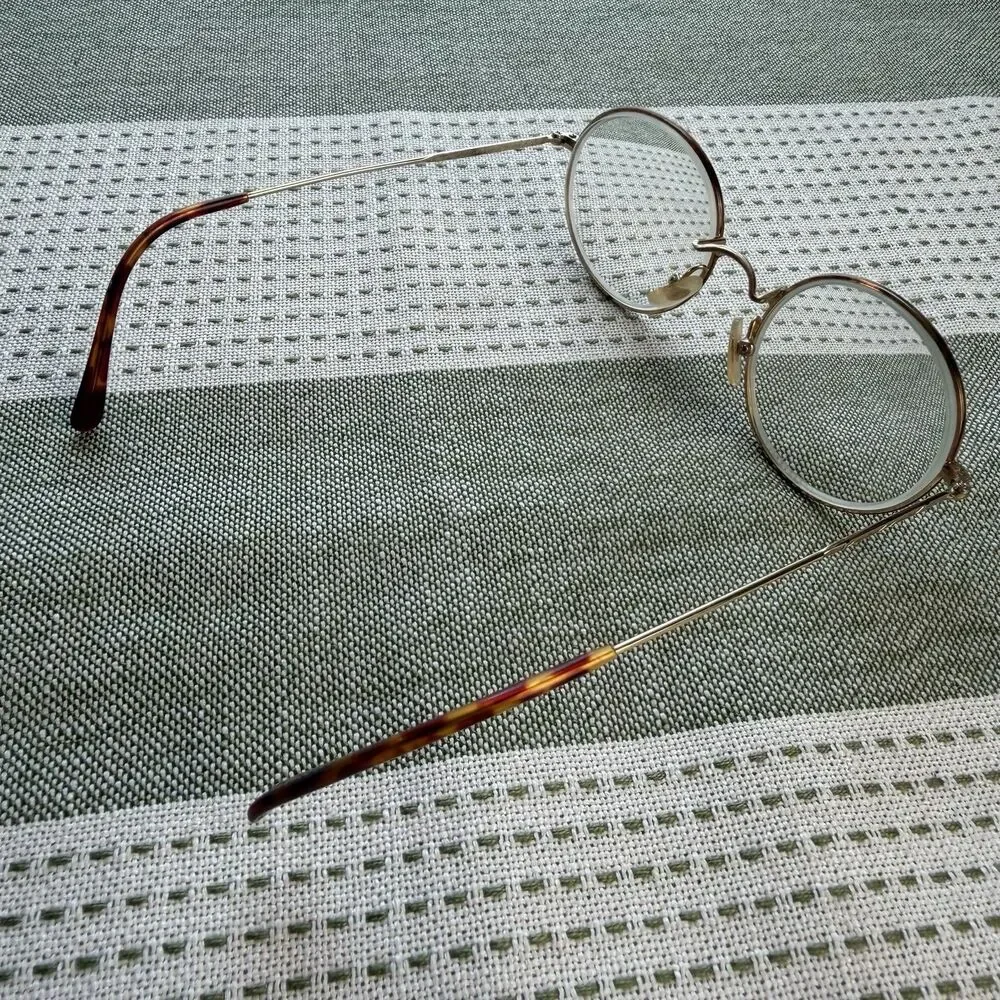 Vintage Polo Ralph Lauren Glasses Classic XVIII Deluxe 49-19-145 Round Tortoise